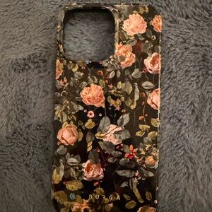 BURGA Floral Phone Case - Black and Pink
